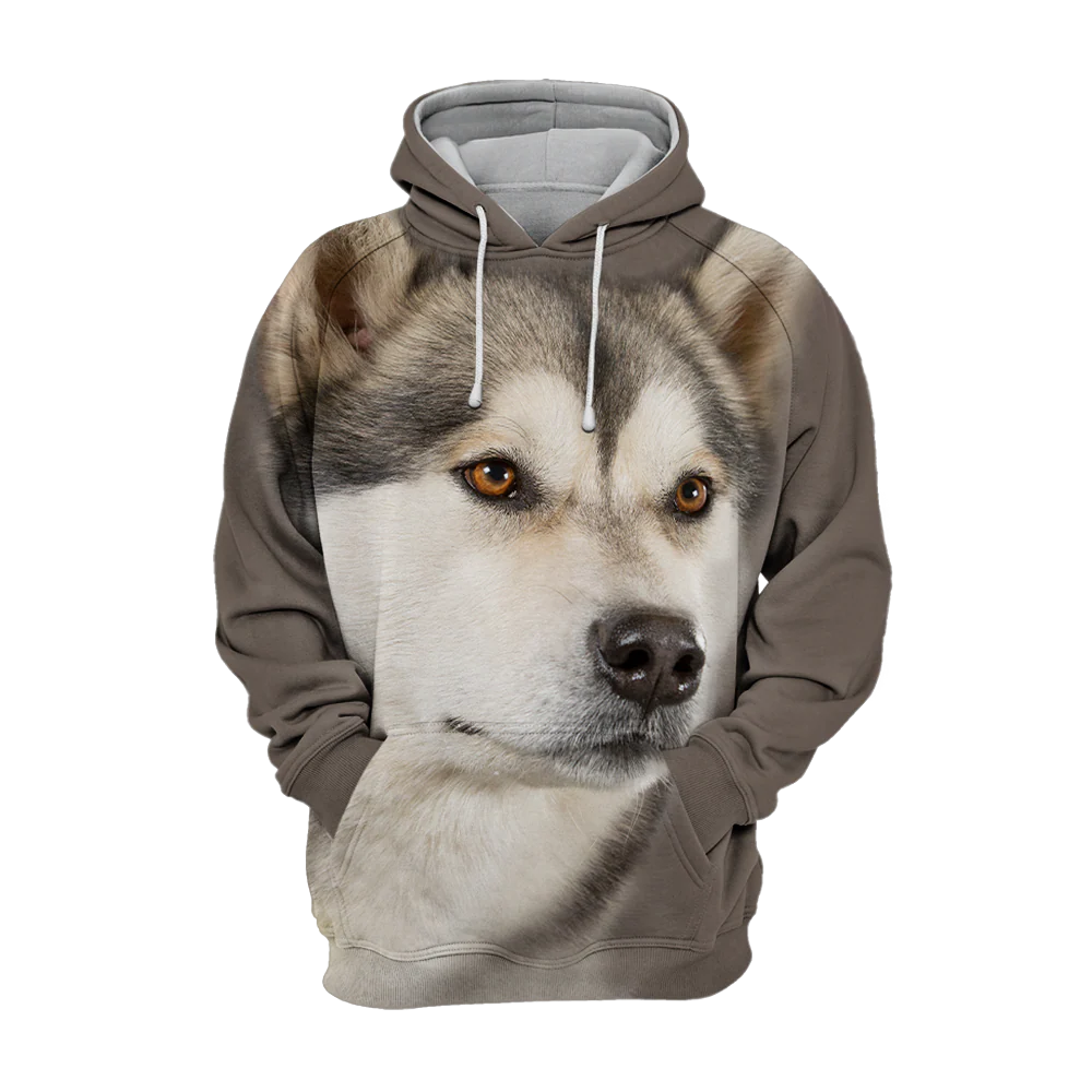 Unisex Honden Hoodie | Alaskan Husky Puppy Quiet