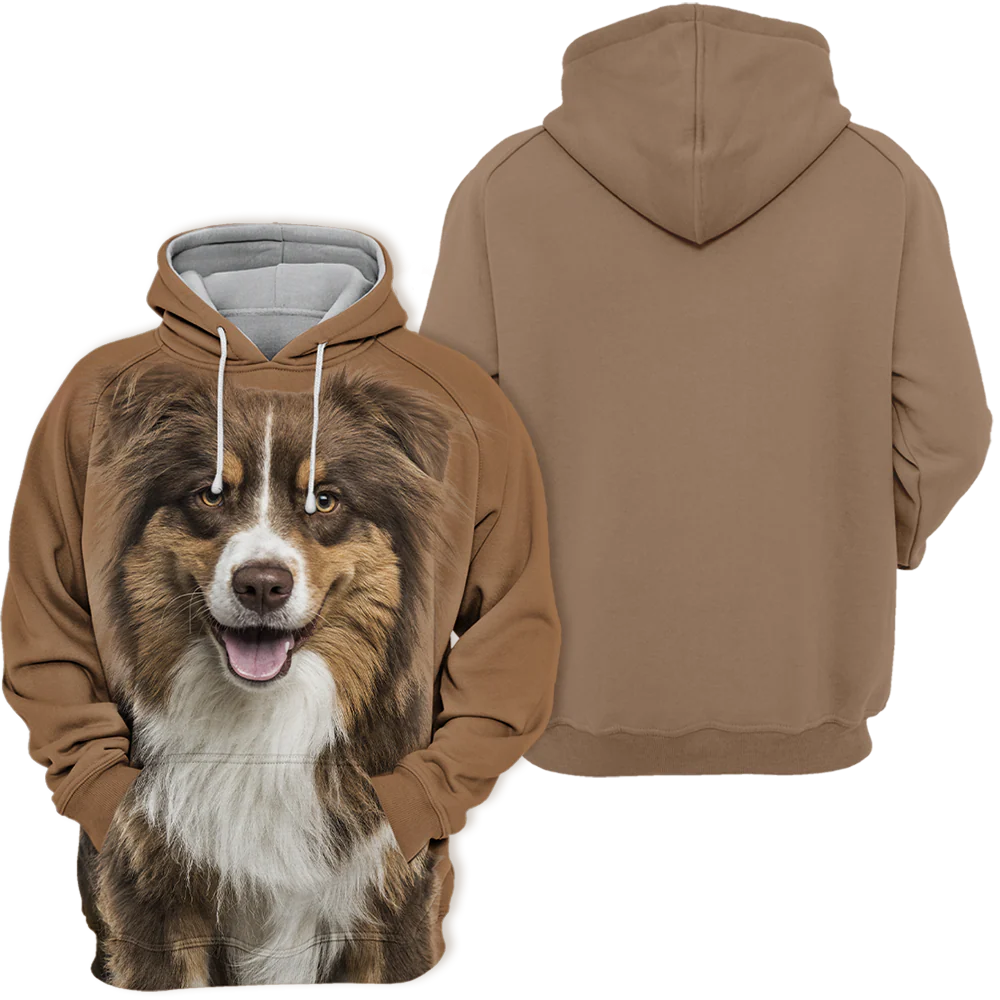 Unisex Honden Hoodie | Australian Shepherd Smile - Afbeelding 3