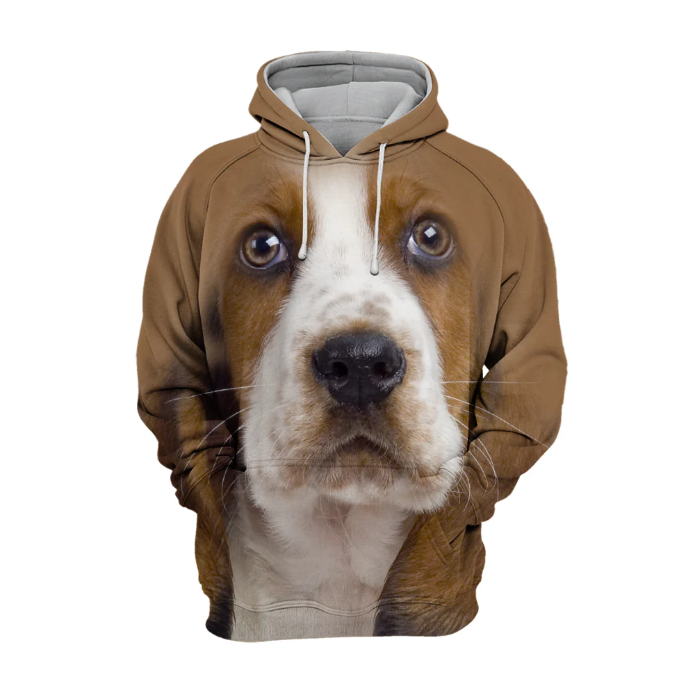 Unisex Honden Hoodie | Basset Hound Puppy - Afbeelding 2