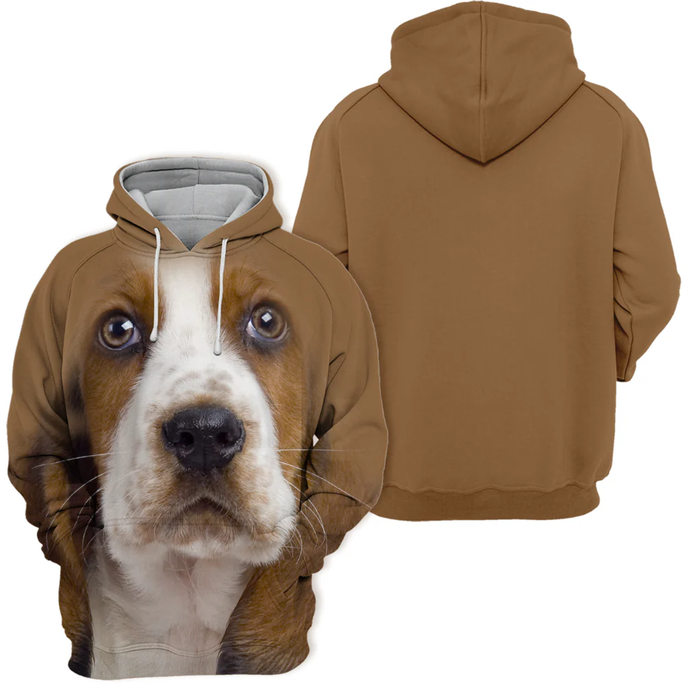Unisex Honden Hoodie | Basset Hound Puppy - Afbeelding 3