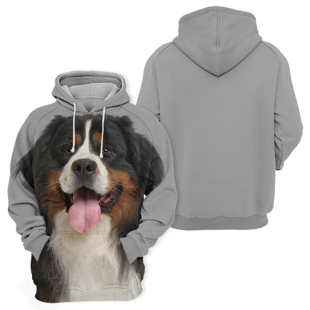Unisex Honden Hoodie | Bernese Mountain Laugh - Afbeelding 3