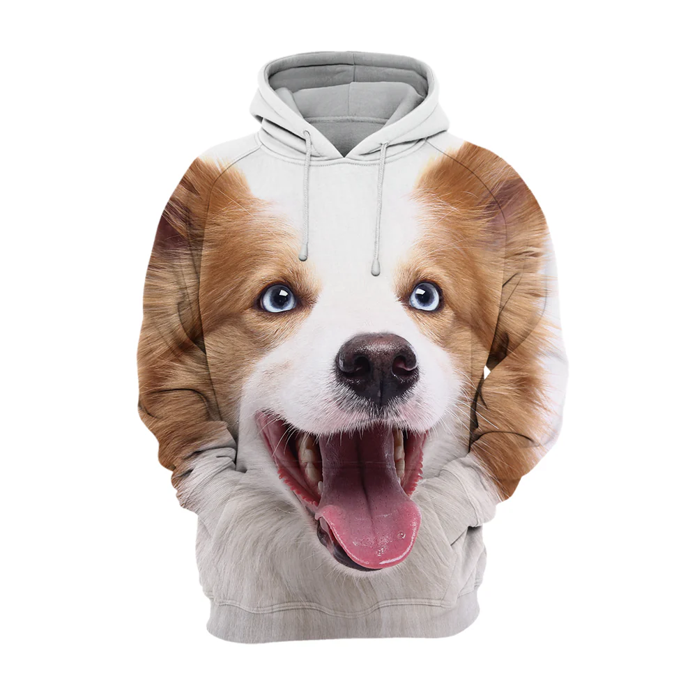 Unisex Honden Hoodie | Border Collie Bruin - Afbeelding 2