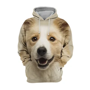 Unisex Honden Hoodie | Border Collie Puppy