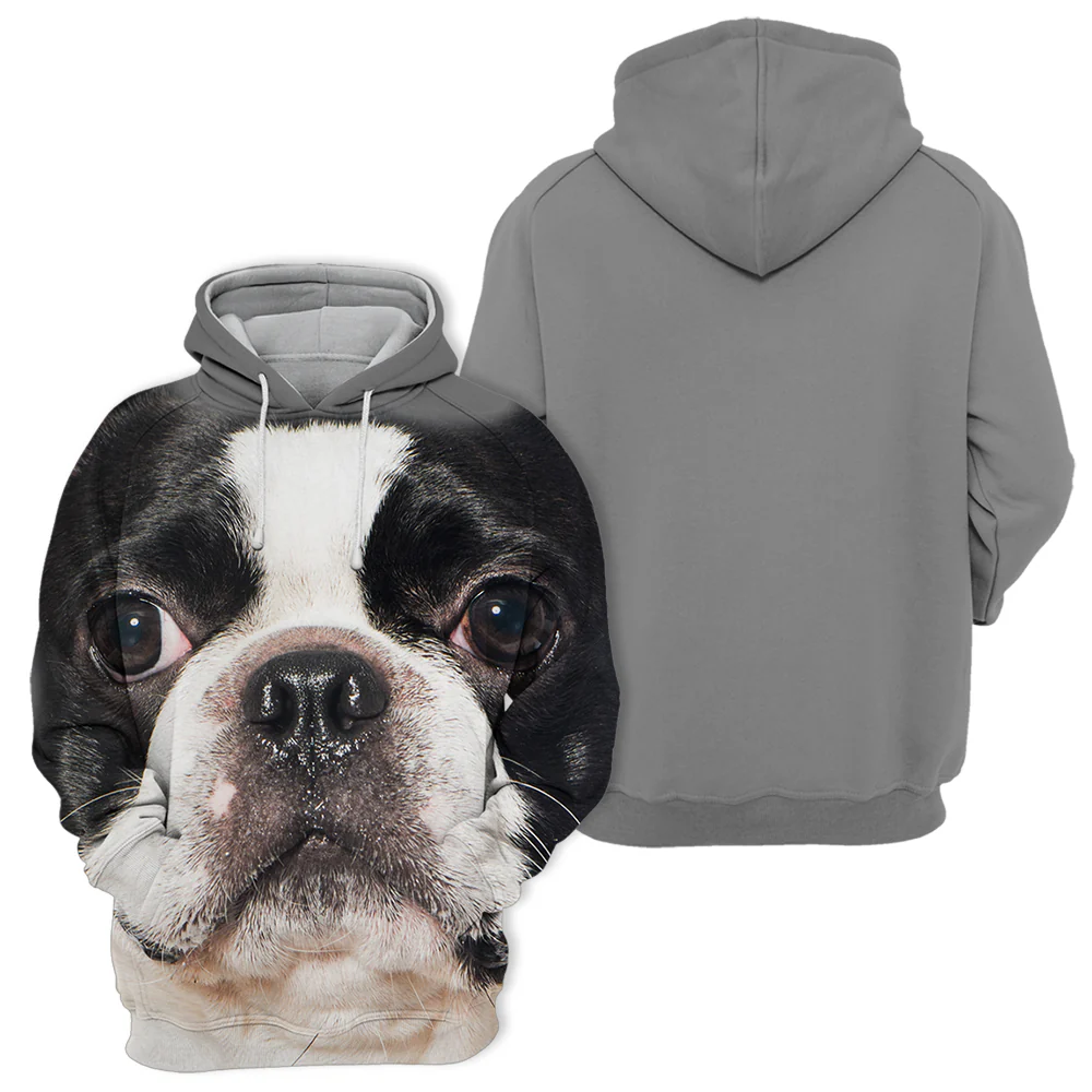 Unisex Honden Hoodie | Boston Terrier - Afbeelding 3