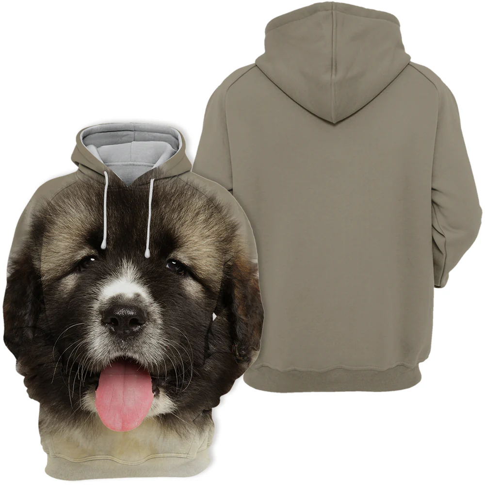Unisex Honden Hoodie | Caucasian Shepherd Dog Puppy - Afbeelding 3