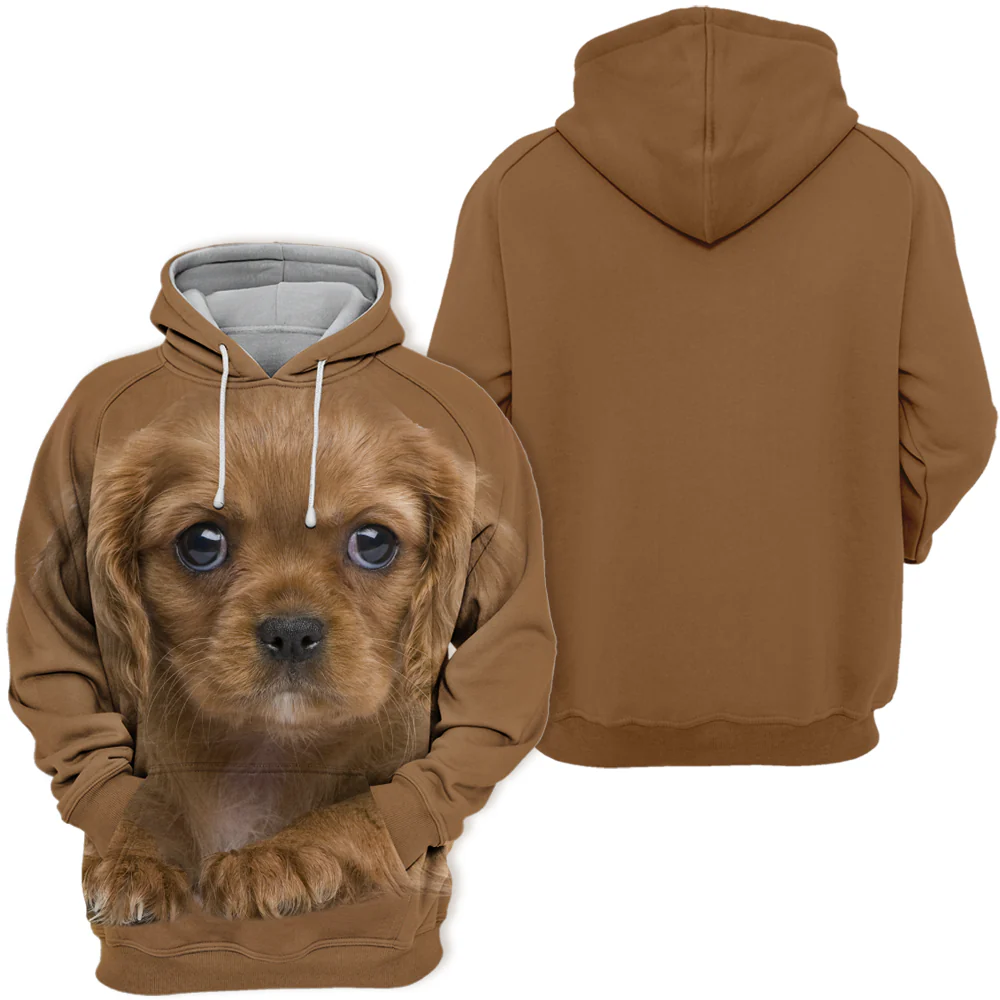 Unisex Honden Hoodie | Cavalier King Charles Adorable - Afbeelding 3