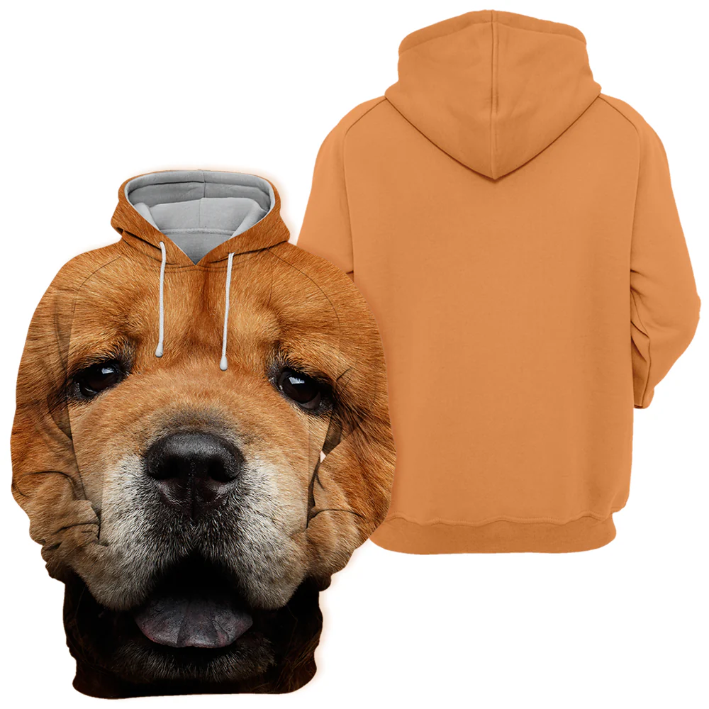 Unisex Honden Hoodie | Chow Chow Look - Afbeelding 3