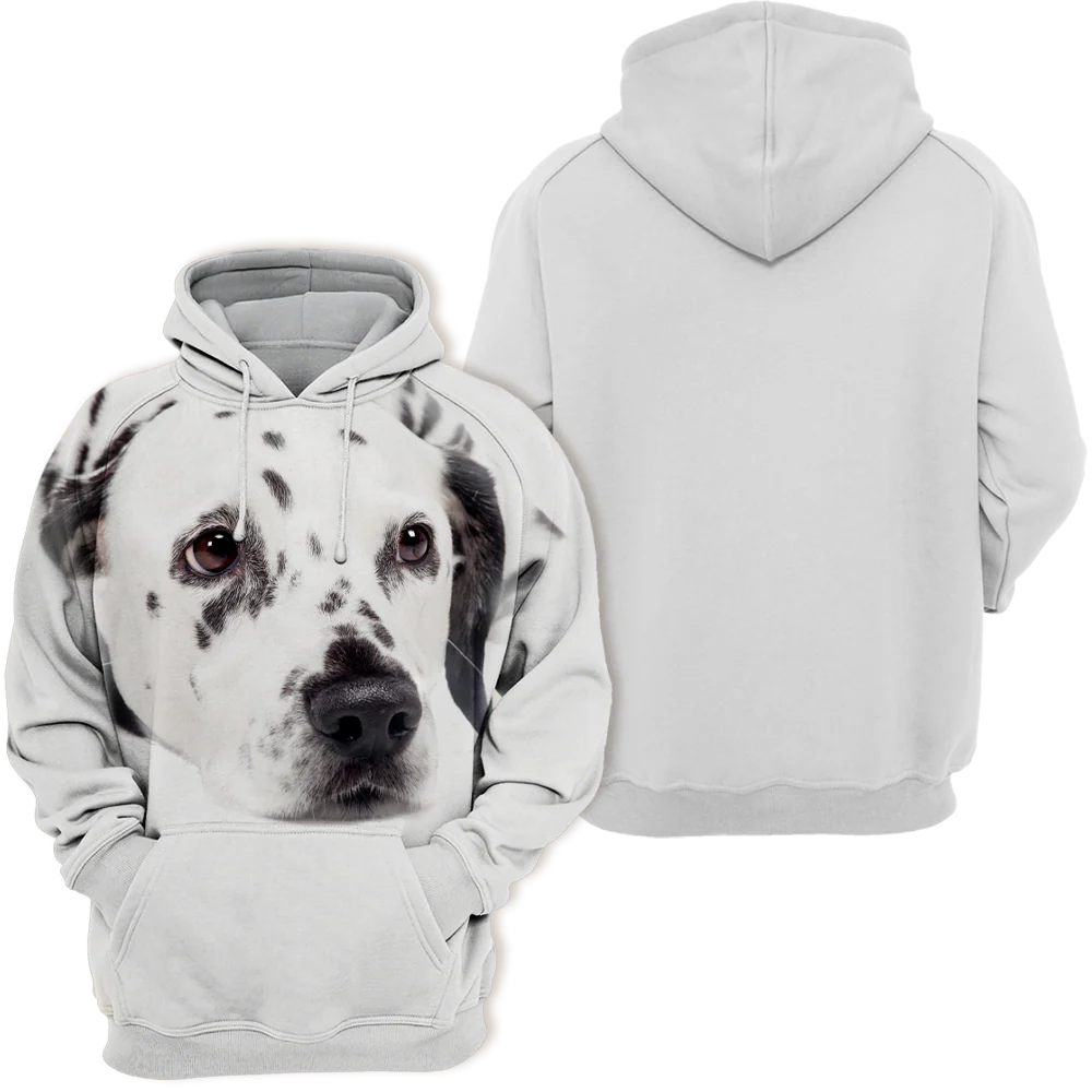 Unisex Honden Hoodie | Dalmatian Quiet - Afbeelding 3