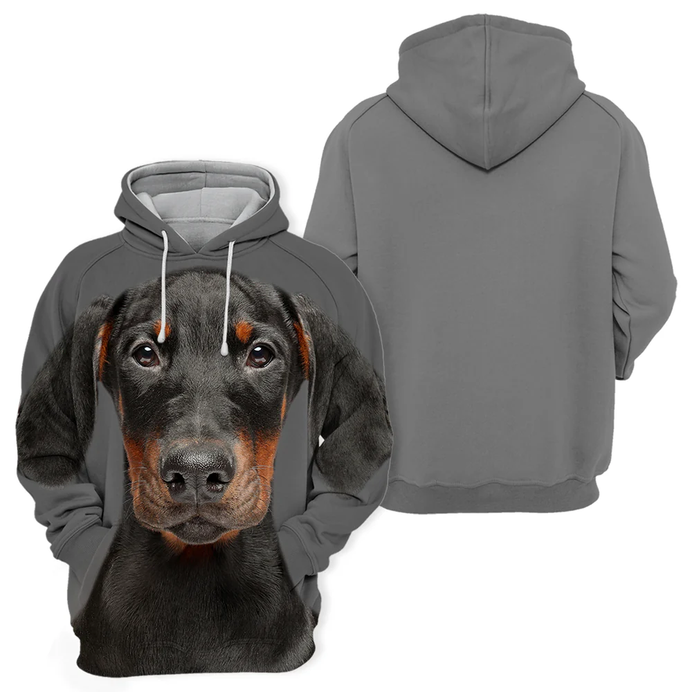 Unisex Honden Hoodie | Doberman Puppy - Afbeelding 3
