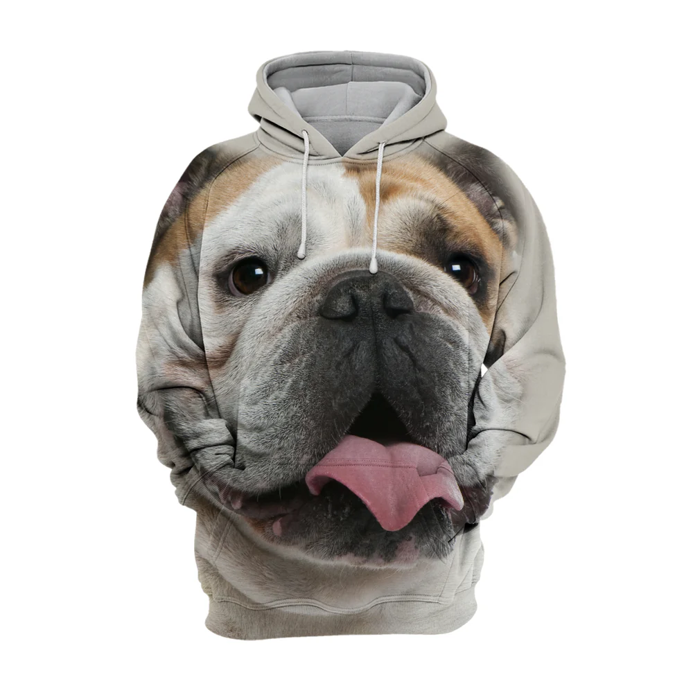 Unisex Honden Hoodie | English Bulldog - Afbeelding 2