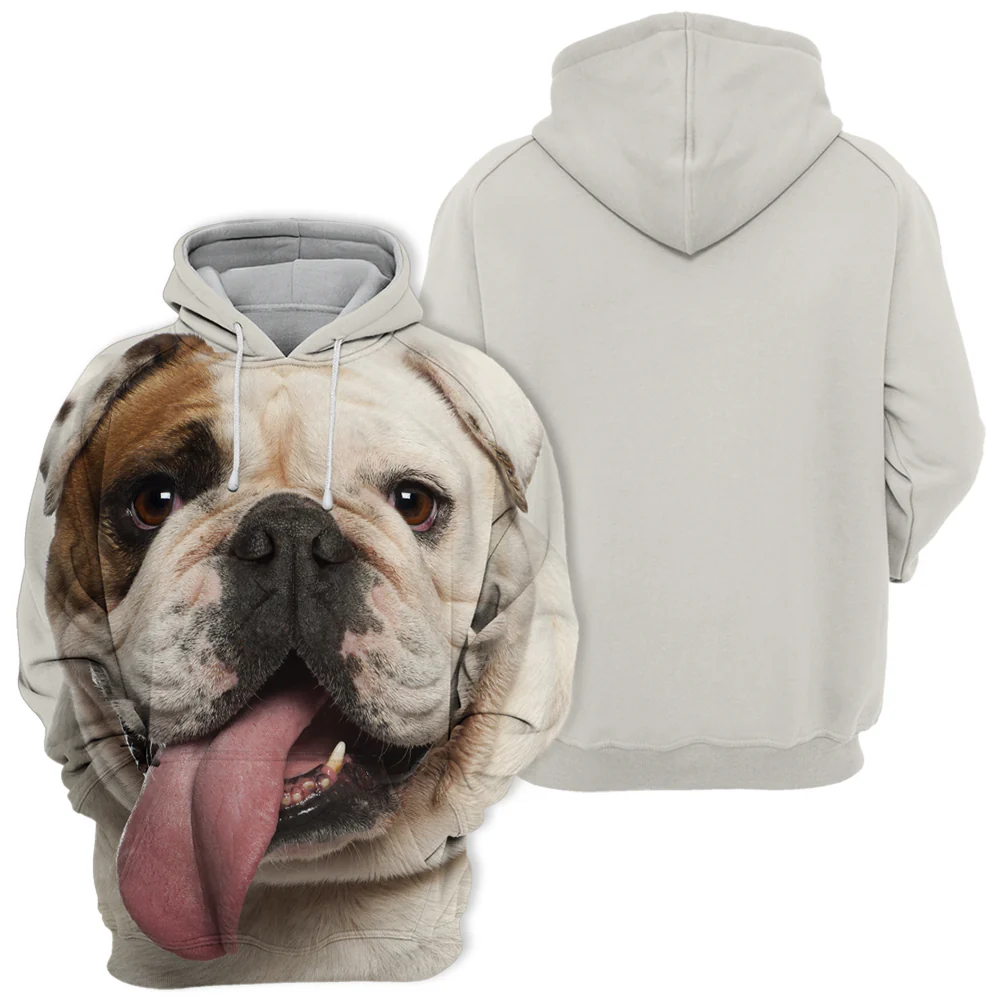 Unisex Honden Hoodie | English Bulldog Pitbull Naughty - Afbeelding 3