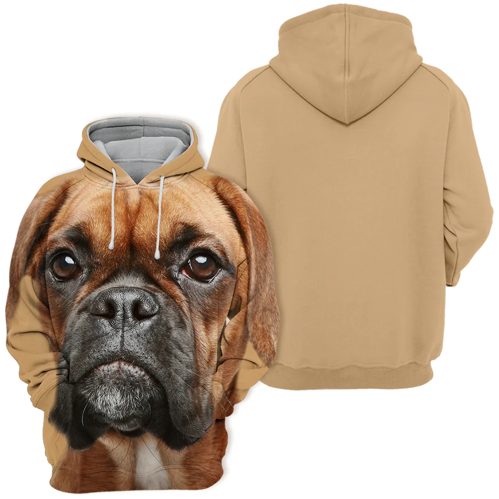 Unisex Honden Hoodie | German Boxer - Afbeelding 3