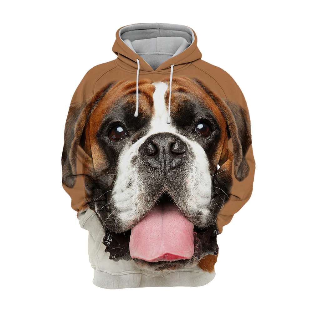 Unisex Honden Hoodie | German Boxer Chill - Afbeelding 2