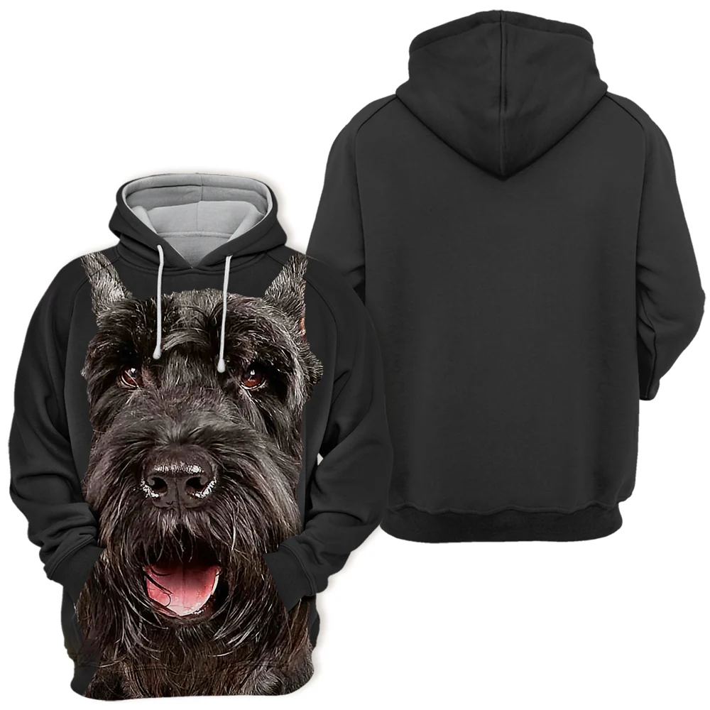 Unisex Honden Hoodie | Giant Schnauzer Happy - Afbeelding 3