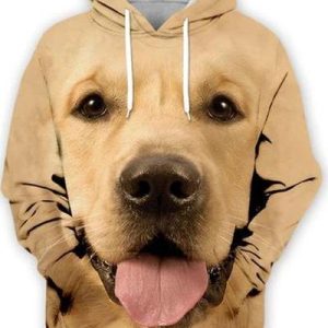 Unisex Honden Hoodie | Golden Retriever Open Mouth