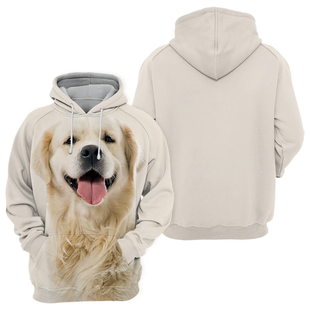 Unisex Honden Hoodie | Golden Retriever Smile - Afbeelding 3