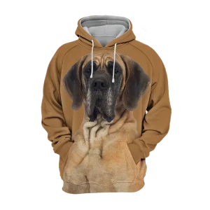 Unisex Honden Hoodie | Great Dane Brown Quiet