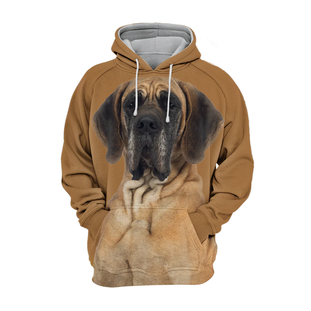 Unisex Honden Hoodie | Great Dane Brown Quiet - Afbeelding 2