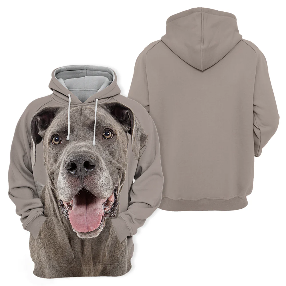 Unisex Honden Hoodie | Great Dane Happy - Afbeelding 3