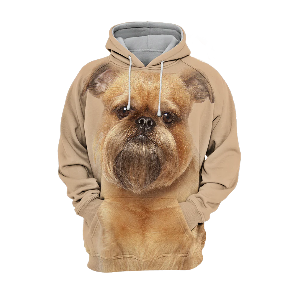 Unisex Honden Hoodie | Griffon Bruxellois - Afbeelding 2