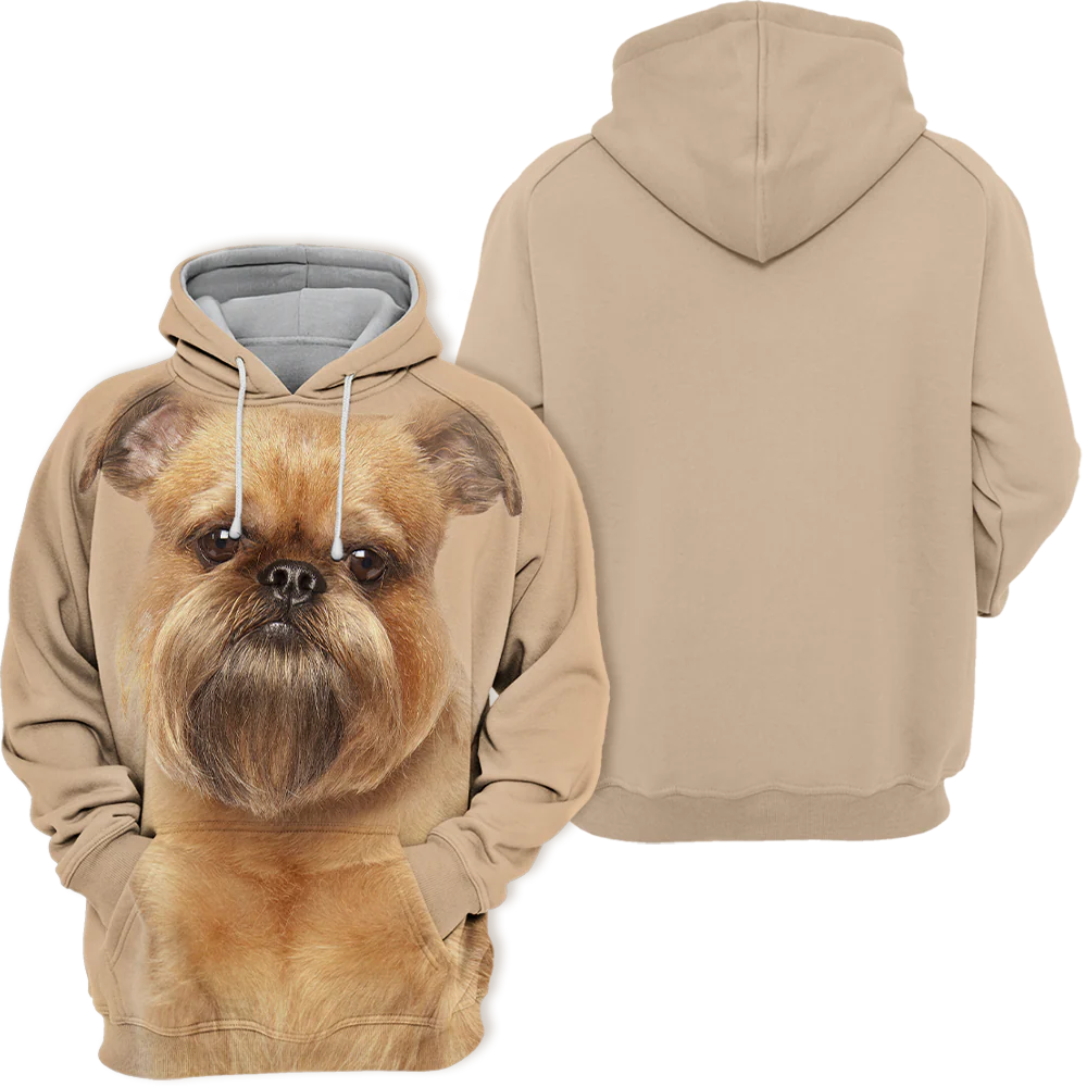 Unisex Honden Hoodie | Griffon Bruxellois - Afbeelding 3
