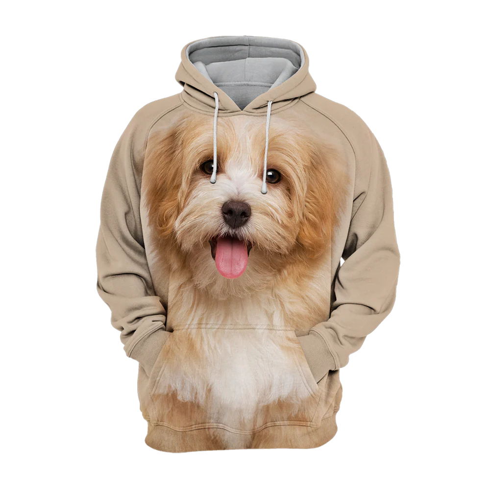 Unisex Honden Hoodie | Havanese Reddish Happy