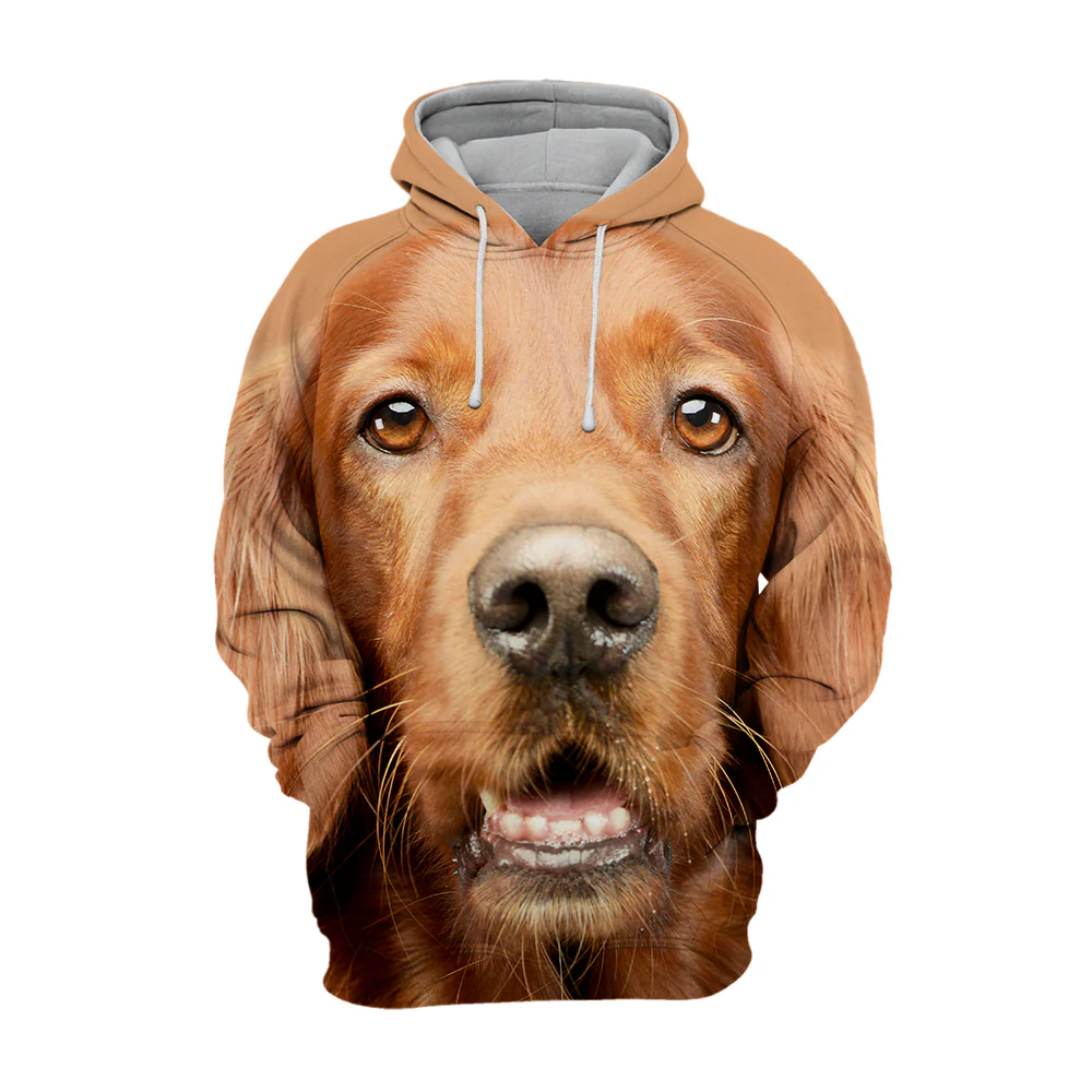 Unisex Honden Hoodie | Irish Setter Adorable - Afbeelding 2