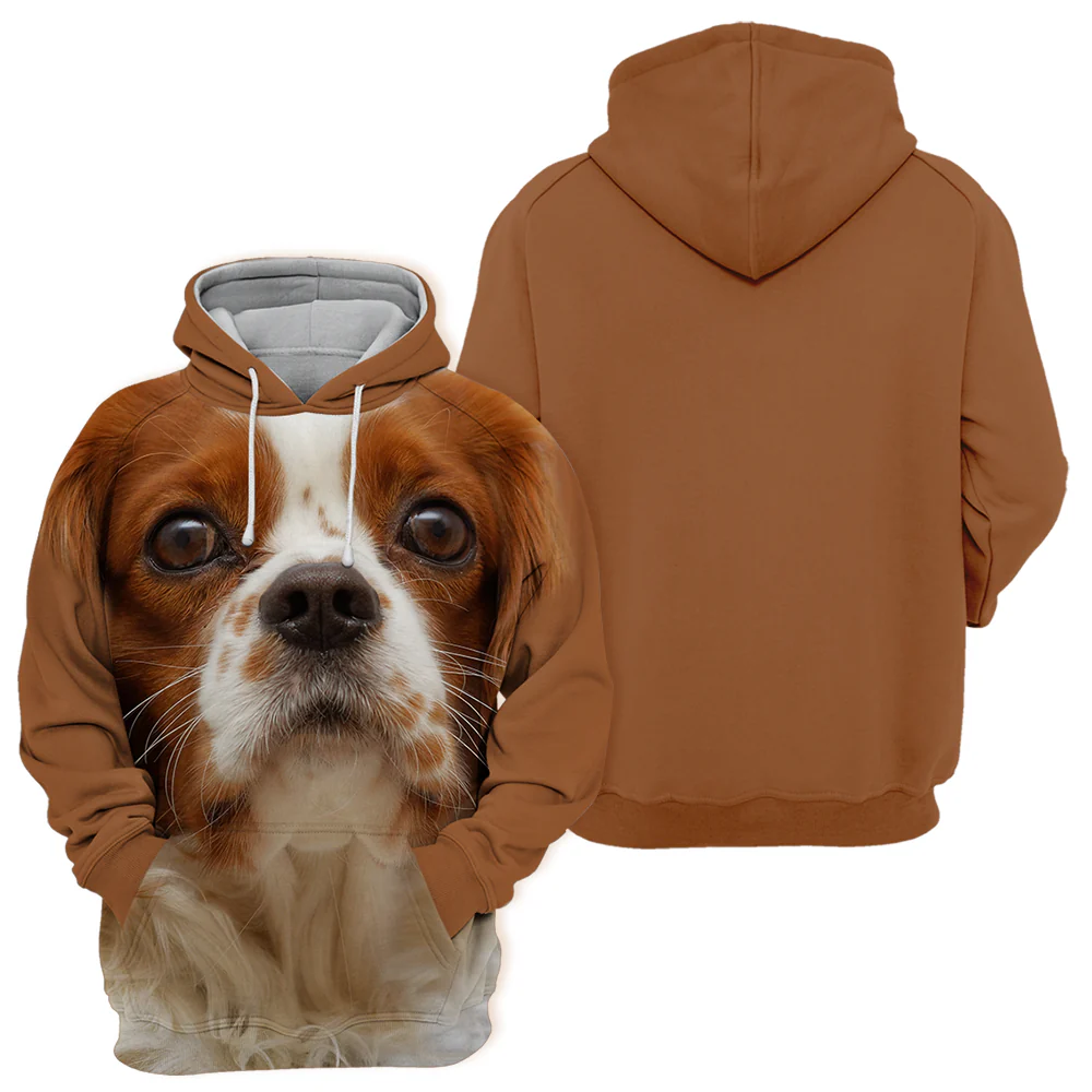 Unisex Honden Hoodie | King Charles Spaniel English Toy - Afbeelding 3