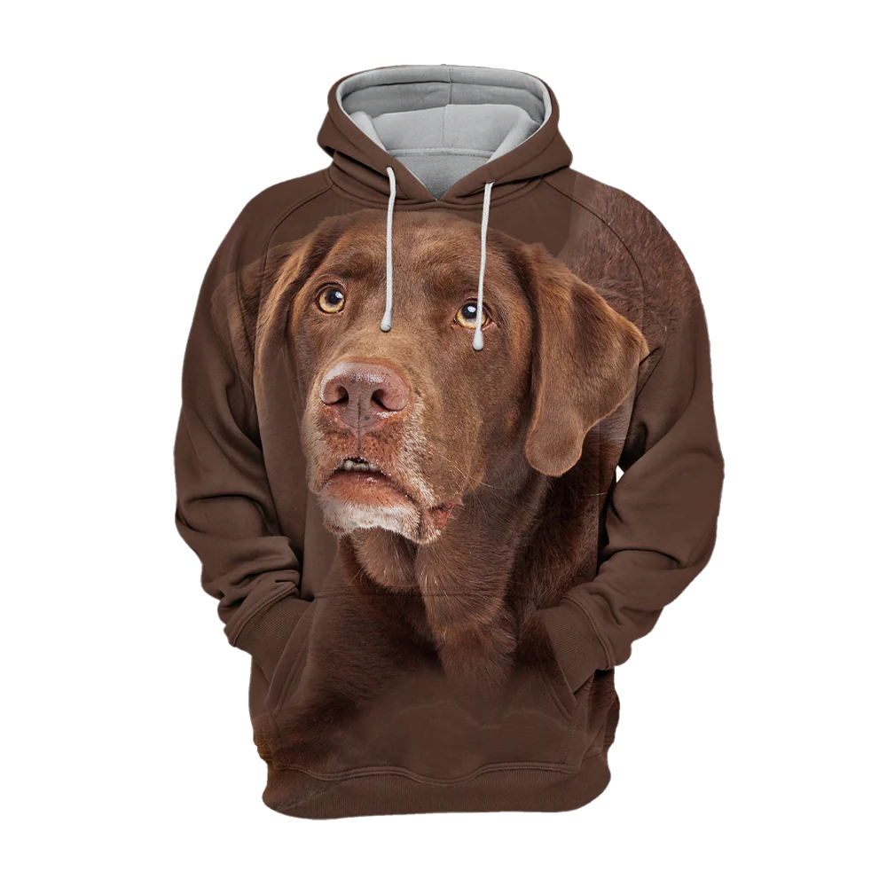 Unisex Honden Hoodie | Labrador Chocolate - Afbeelding 2