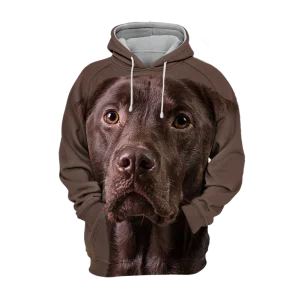 Unisex Honden Hoodie | Labrador Chocolate Quiet