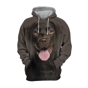 Unisex Honden Hoodie | Labrador Zwart Laugh