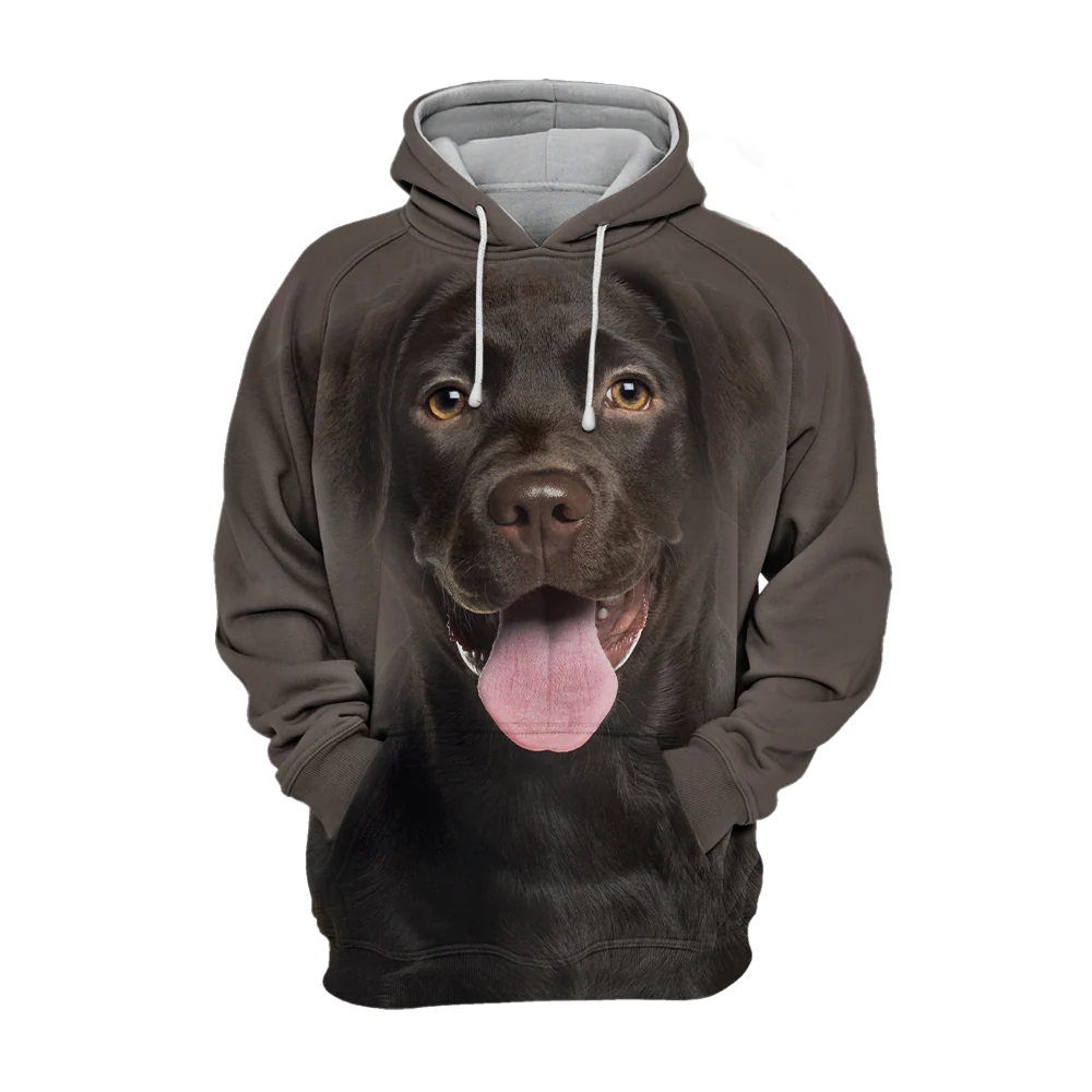 Unisex Honden Hoodie | Labrador Zwart Laugh