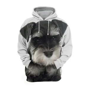 Unisex Honden Hoodie | Miniature Schnauzer Puppy