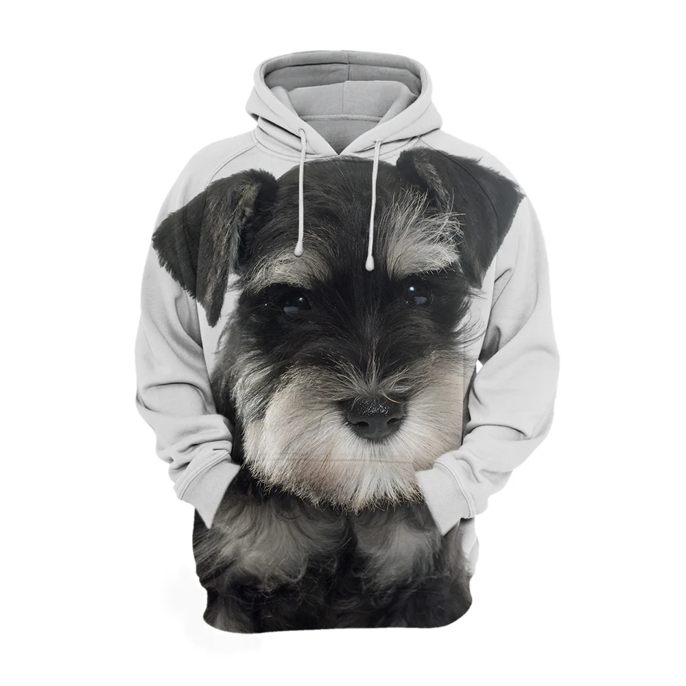 Unisex Honden Hoodie | Miniature Schnauzer Puppy - Afbeelding 2