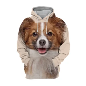 Unisex Honden Hoodie | Papillon Butterfly