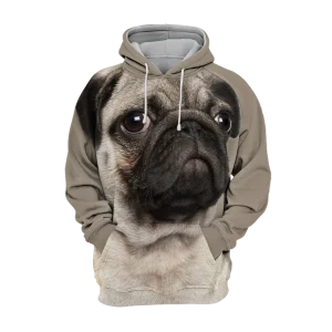 Unisex Honden Hoodie | Pug Quiet