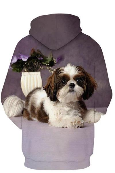 Unisex Honden Hoodie | Shih Tzu Puppies - Afbeelding 3
