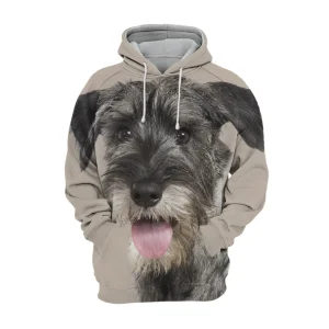 Unisex Honden Hoodie | Standard Schnauzer Happy
