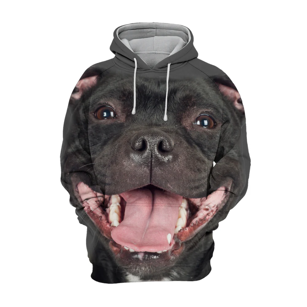 Unisex Honden Hoodie | Stanffordshire Bull Terrier - Afbeelding 2