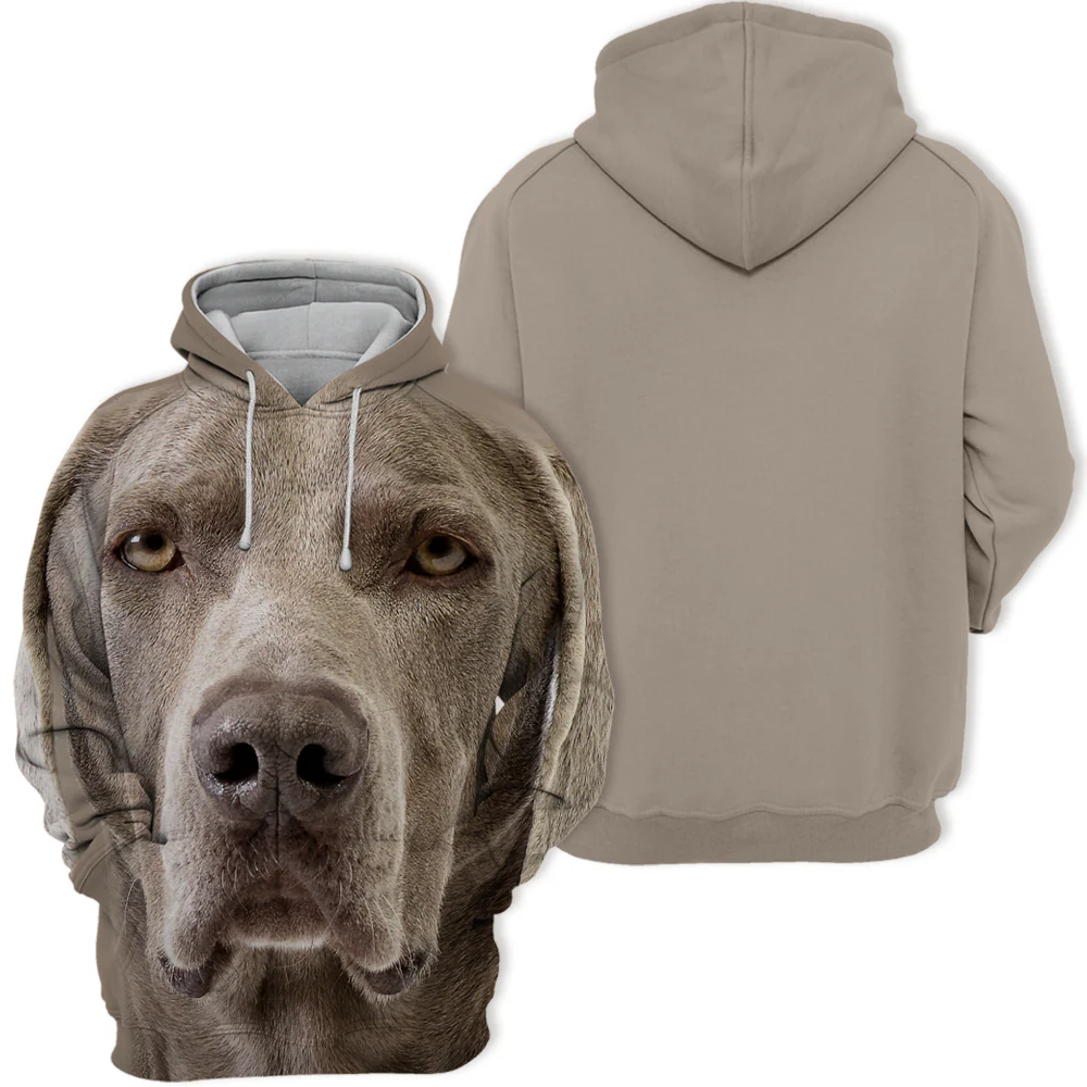 Unisex Honden Hoodie | Weimaraner Adorable - Afbeelding 3