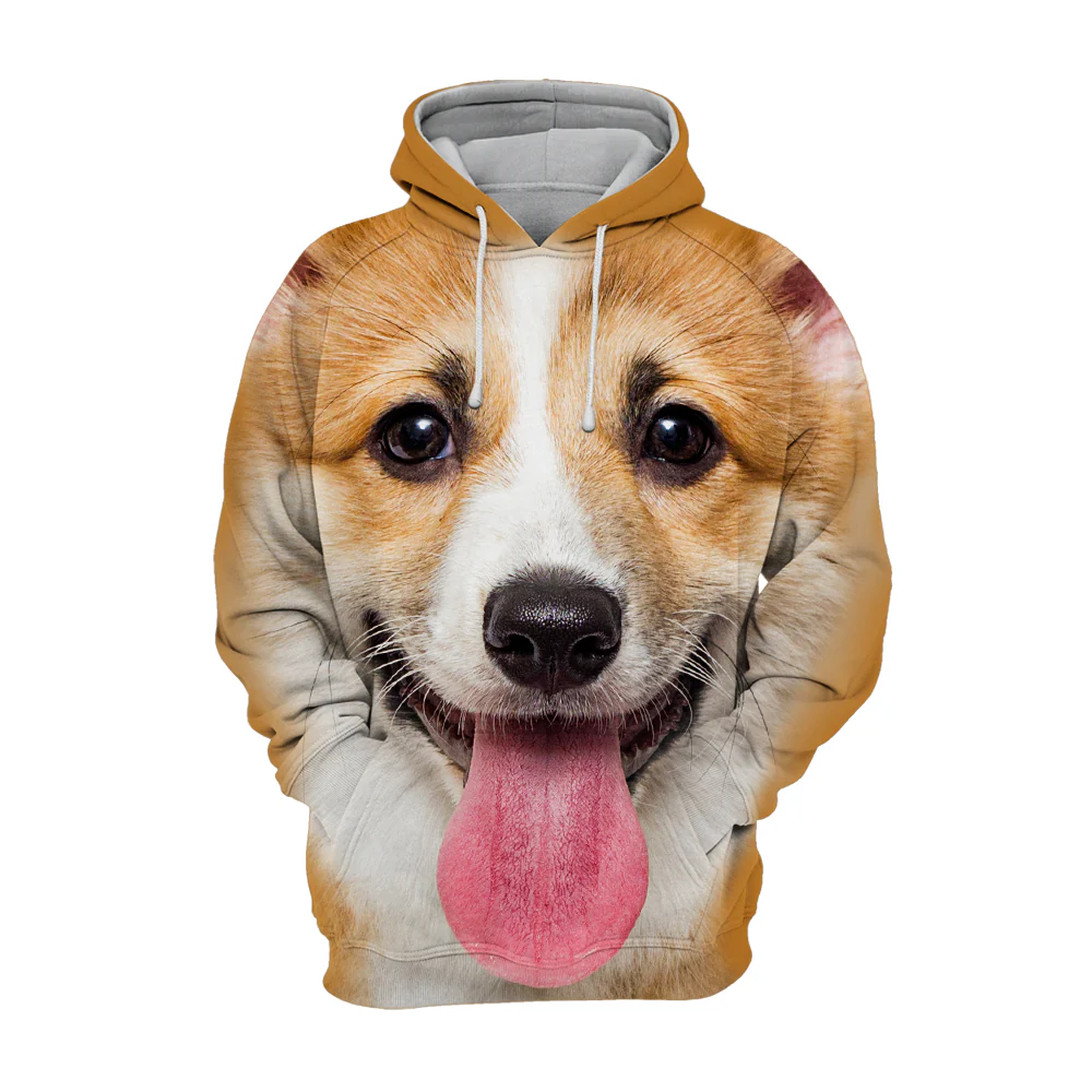 Unisex Honden Hoodie | Welsh Corgi Puppy Smile - Afbeelding 2