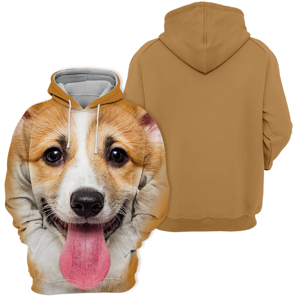 Unisex Honden Hoodie | Welsh Corgi Puppy Smile - Afbeelding 3