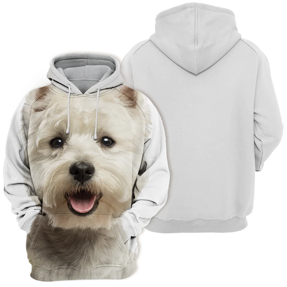 Unisex Honden Hoodie | West Highland Terrier Westie Smile - Afbeelding 3