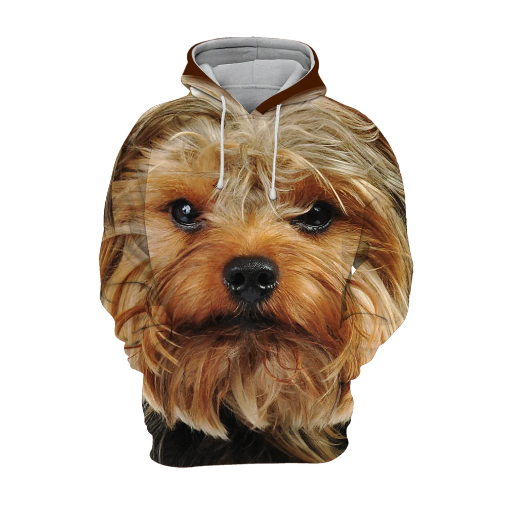 Unisex Honden Hoodie | Yorkshire Terrier Yorkie Cute - Afbeelding 2