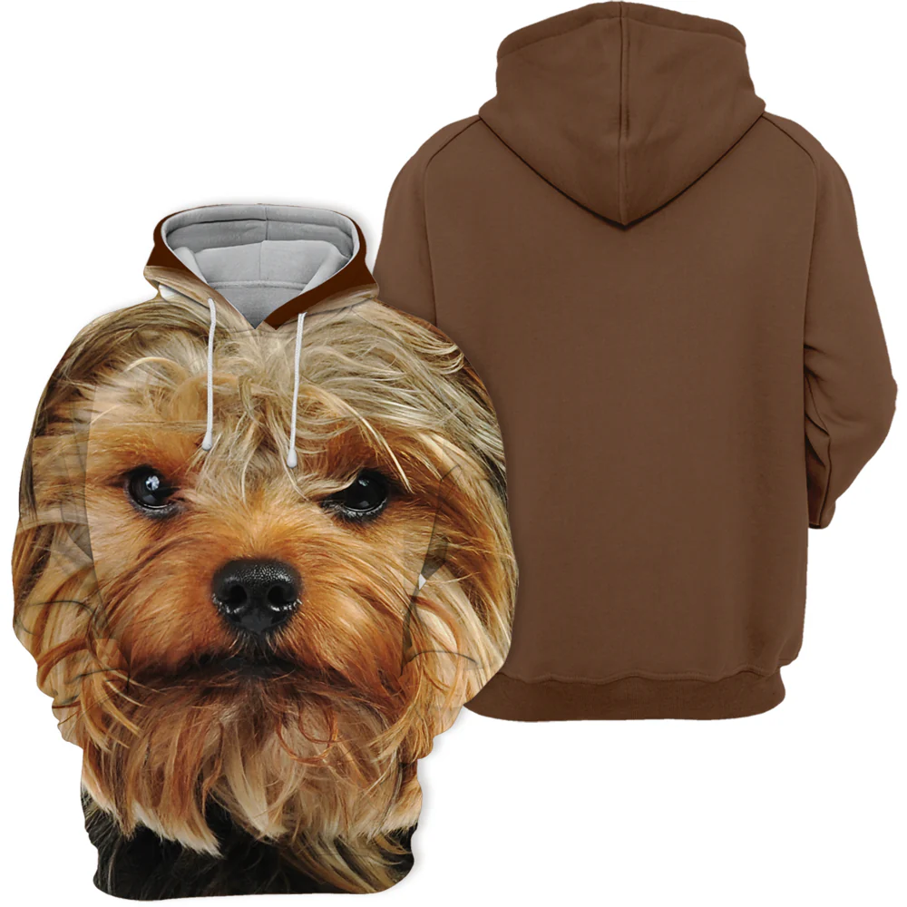 Unisex Honden Hoodie | Yorkshire Terrier Yorkie Cute - Afbeelding 3