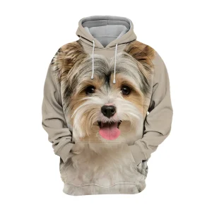 Unisex Honden Hoodie | Yorkshire Terrier Yorkie Happy