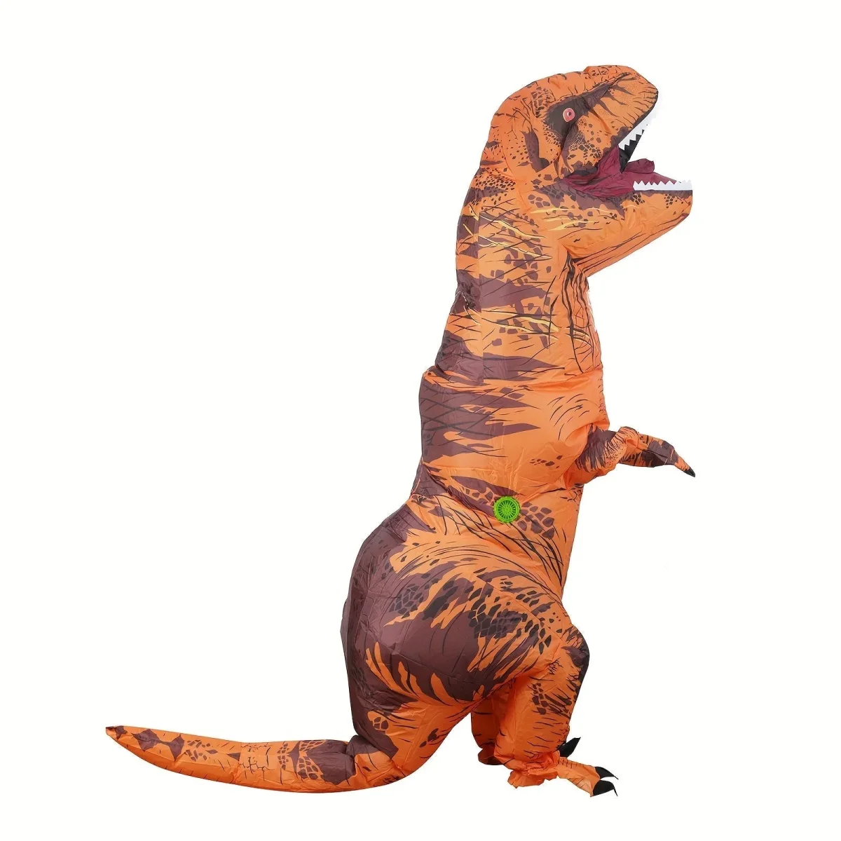DinoKing Opblaasbaar T-Rex Kostuum – Gigantisch Unisex Pak met Ventilator - Afbeelding 6