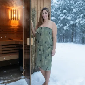 XXL saunakilt Camouflage dames