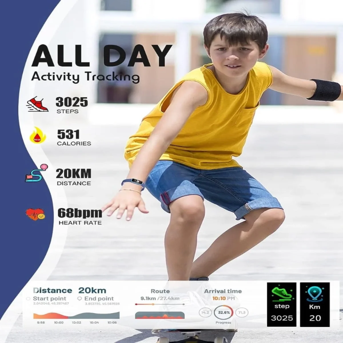 Kinder Activiteitstracker Horloge – Gezondheid en Fun met KidFit Pro - Afbeelding 7