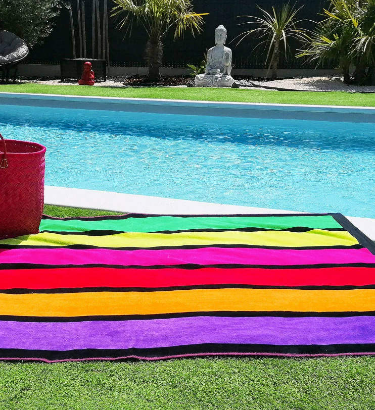 Velours strandlaken Happy Fresh - Afbeelding 3